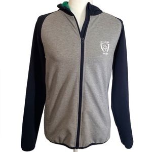 St. Bernard for Dunnes Stores Blue Gray Ireland Rugby Hoodie Size S 33/34 Chest